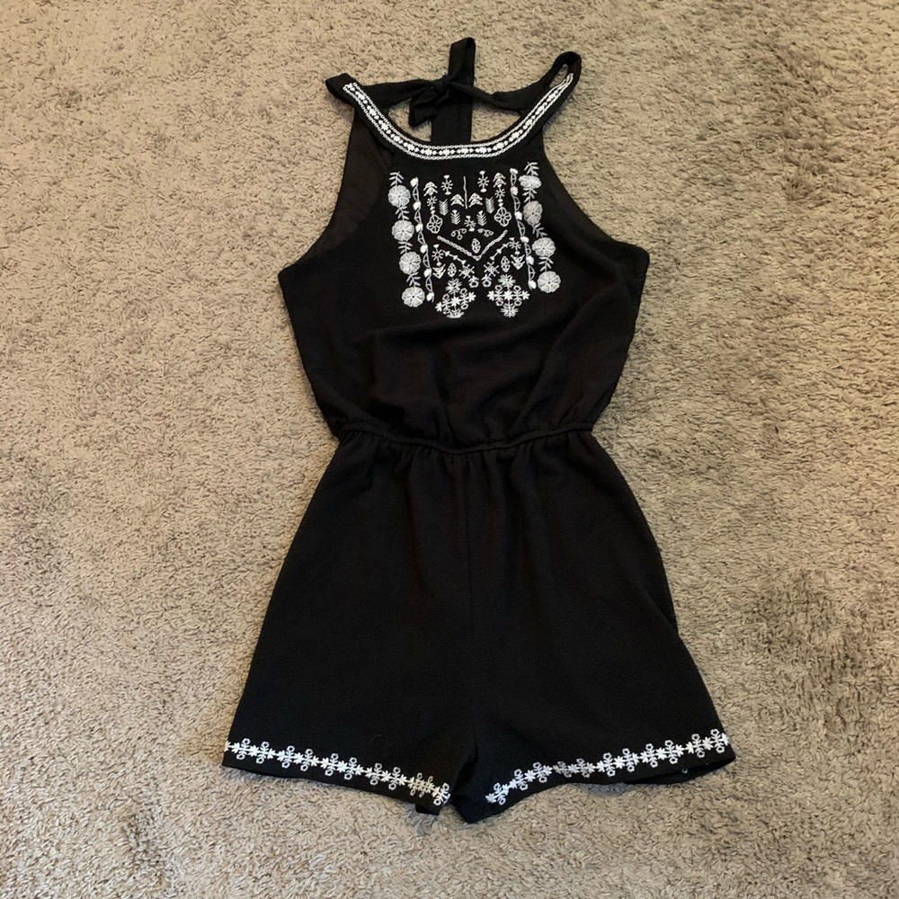 Three Pink Hearts Romper Shorts XS